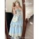Urtto Lemon Sparkling Water Tiered Long JSK(Pre-Order/2 Colours/Full Payment Without Shipping)